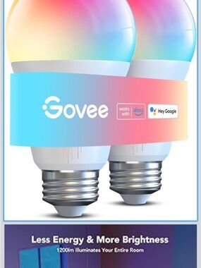 Govee Smart RGBW LED Light Bulbs - Multicolor (2-Pack)